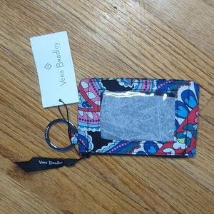 VERA BRADLEY NEW ZIP ID CASE KEY RING HAYMARKET PAISLEY